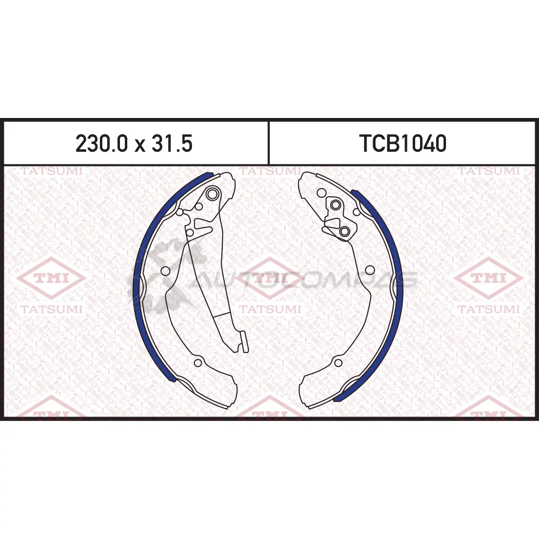 Колодки тормозные барабанные TATSUMI I 8FH3 1439828991 TCB1040