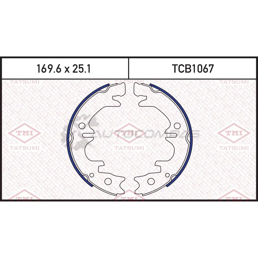 Колодки тормозные барабанные TATSUMI 1439831445 13HE A TCB1067