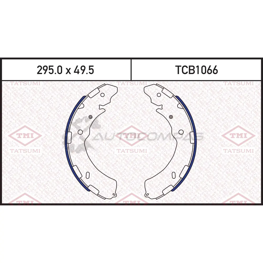 Колодки тормозные барабанные TATSUMI 1439833432 TCB1066 M1SUL GR