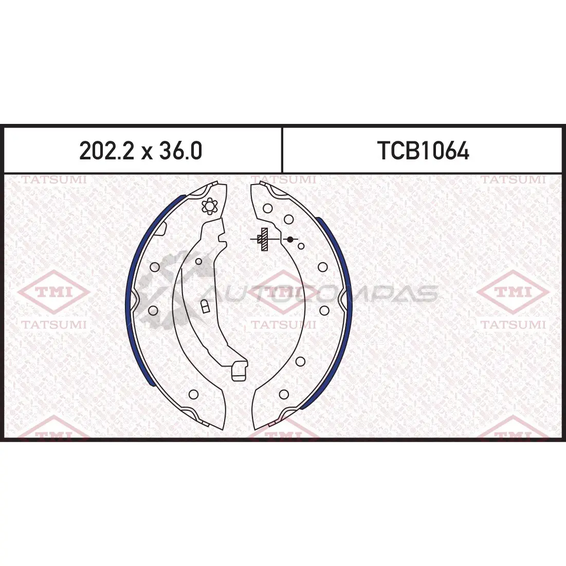 Колодки тормозные барабанные TATSUMI 1439834015 TCB1064 0KS XB изображение 0