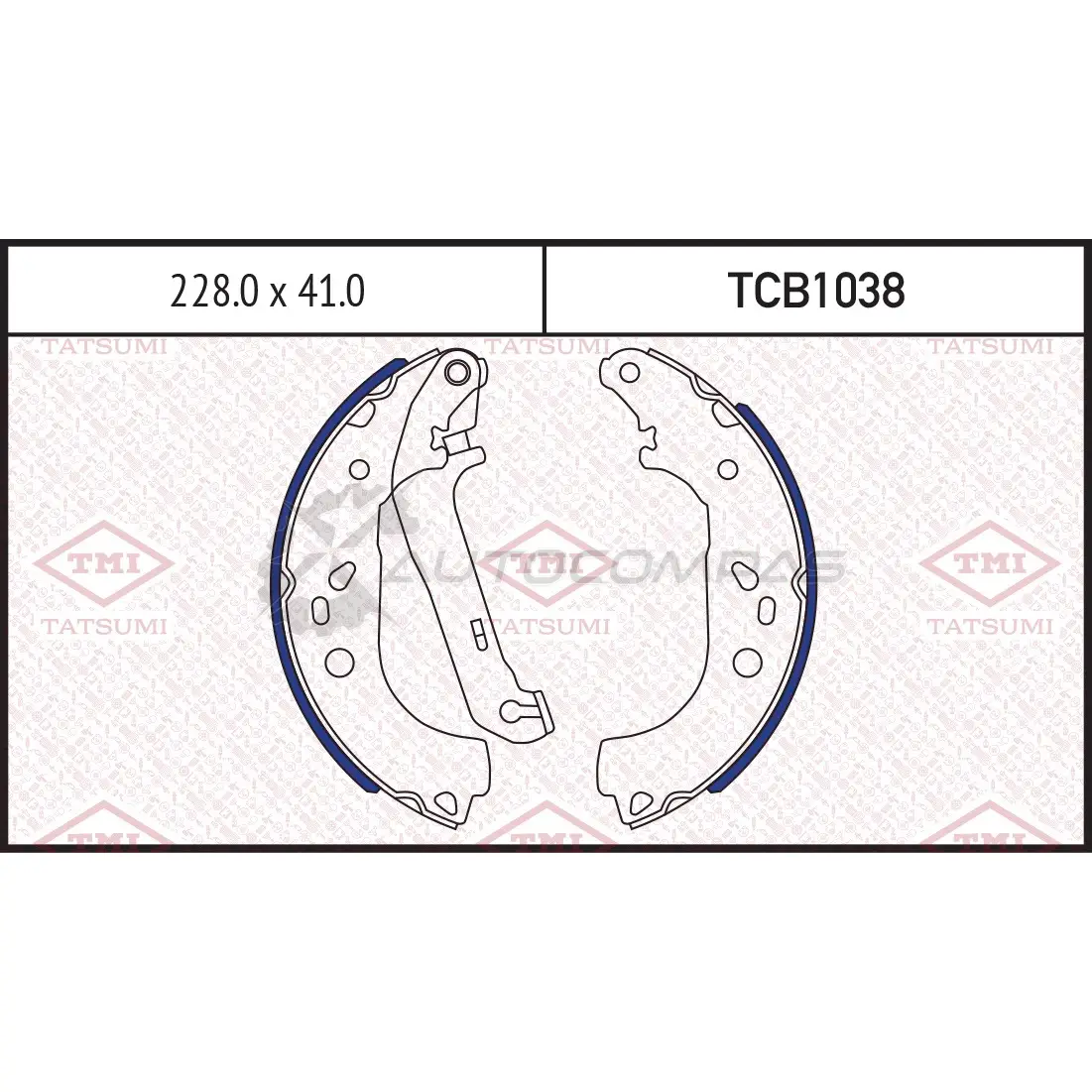 Колодки тормозные барабанные TATSUMI 1439842092 JFK BPO TCB1038 изображение 0