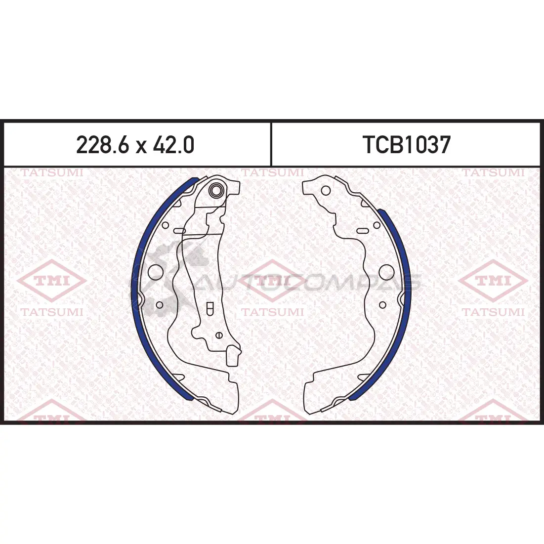 Колодки тормозные барабанные TATSUMI 1439834011 TCB1037 JB2 AQ