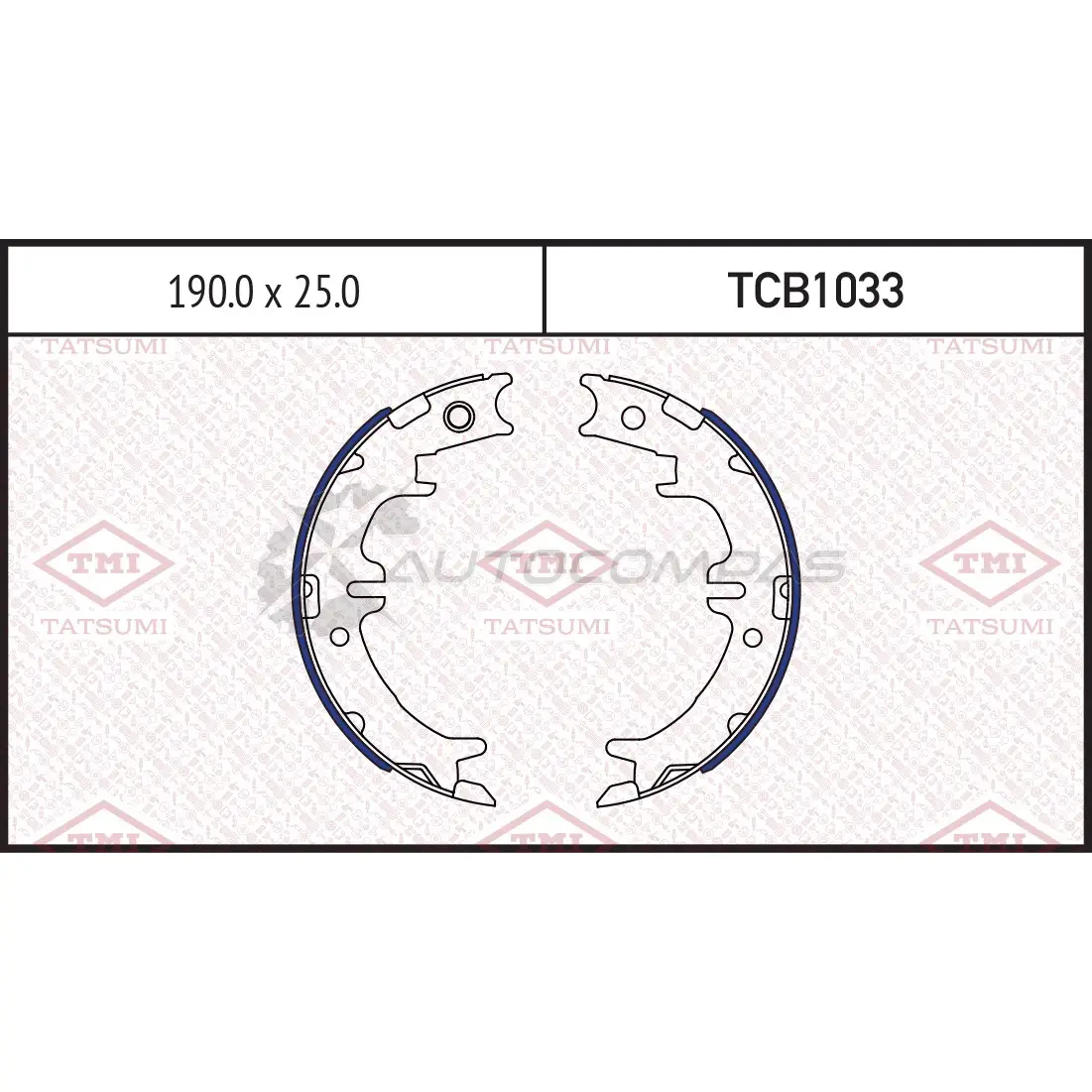 Колодки тормозные барабанные TATSUMI 1439831438 PK06B N TCB1033 изображение 0