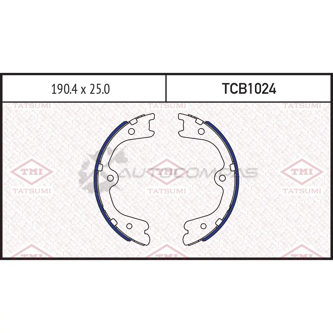 Колодки тормозные барабанные TATSUMI FOCP P5H 1439835518 TCB1024