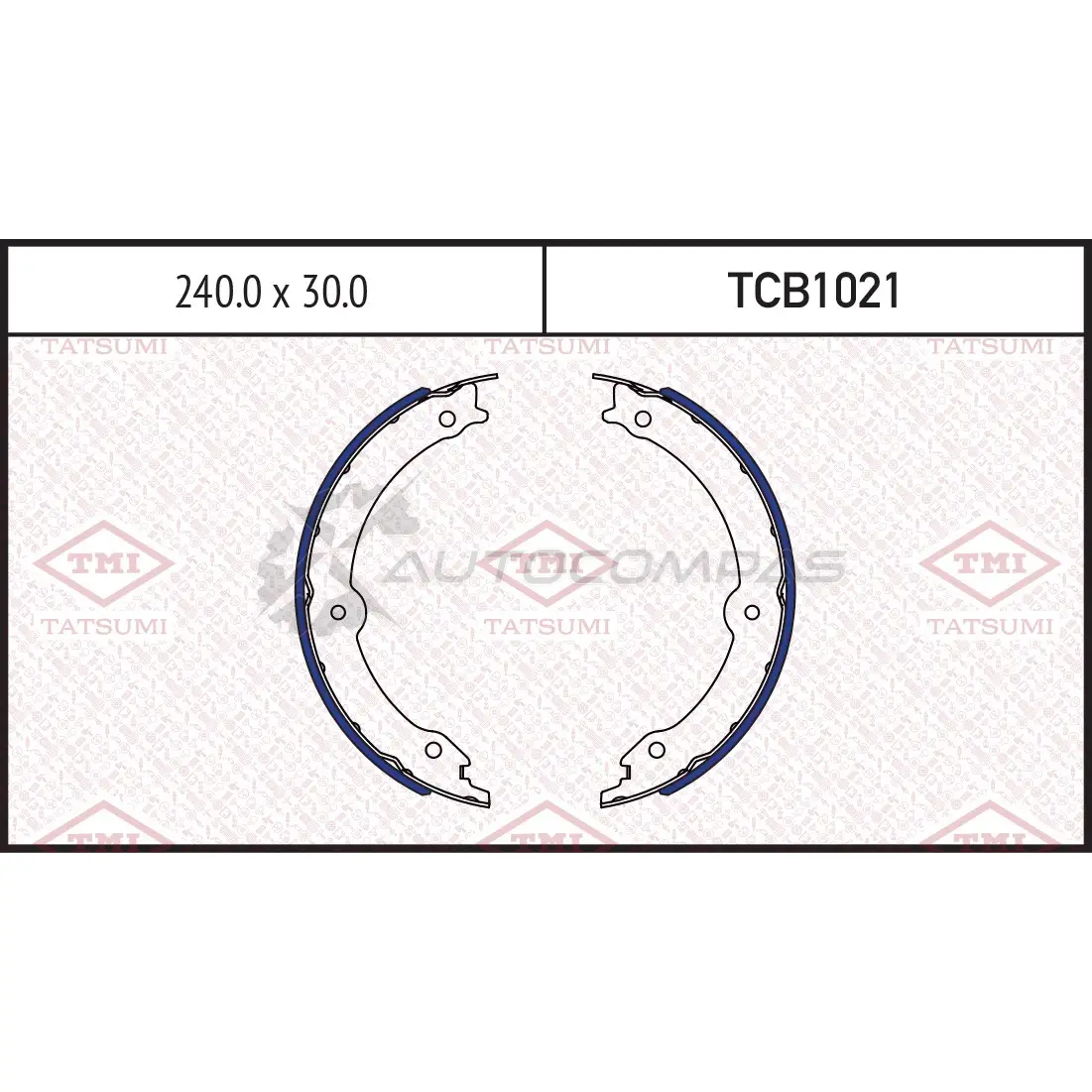 Колодки тормозные барабанные TATSUMI 1439831434 TCB1021 65Y K5J изображение 0