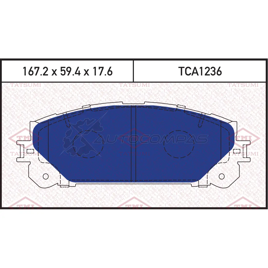 Колодки тормозные дисковые передние TATSUMI TCA1236 SUSB 8SI 1439831413