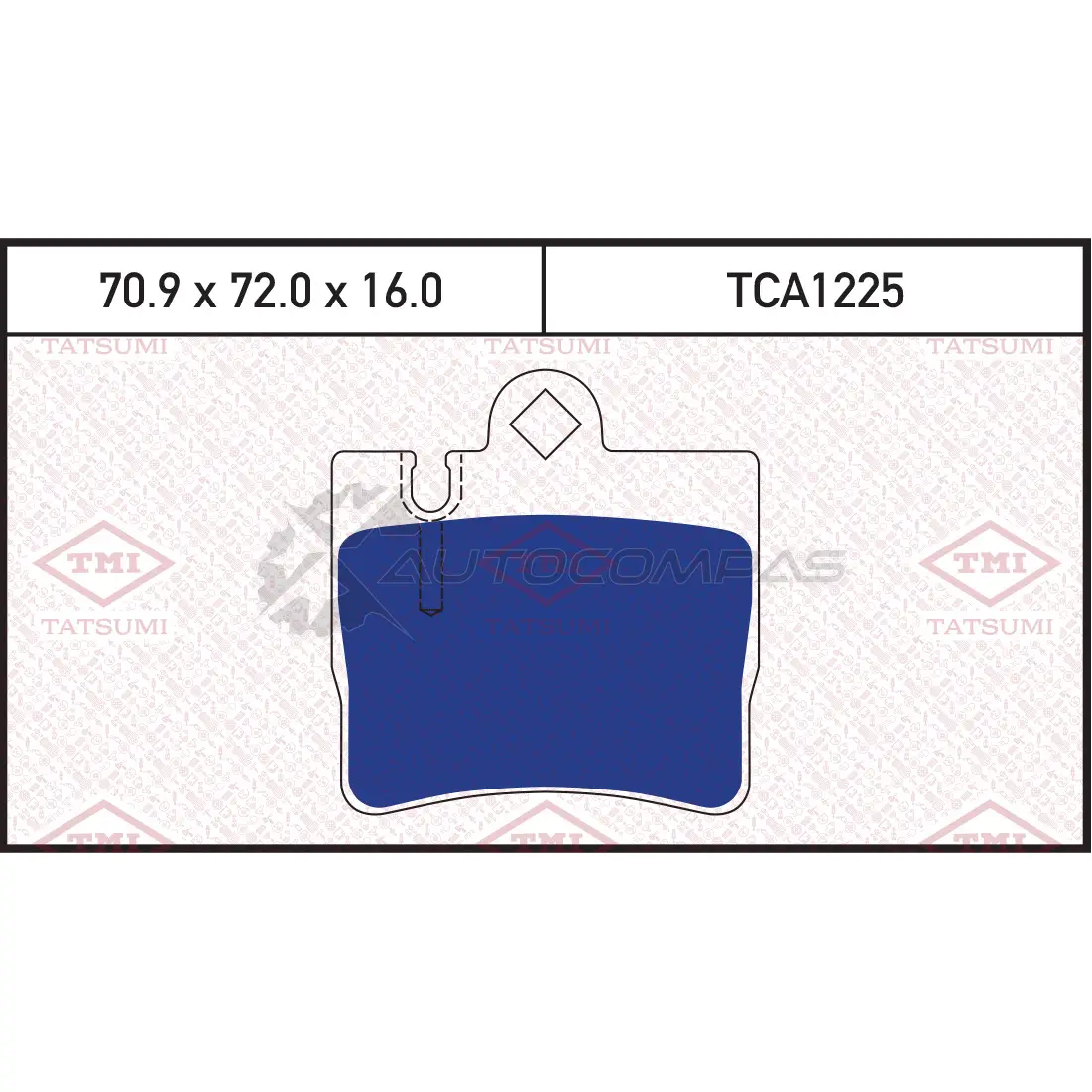 Колодки тормозные дисковые задние TATSUMI TCA1225 997F7 E 1439837552