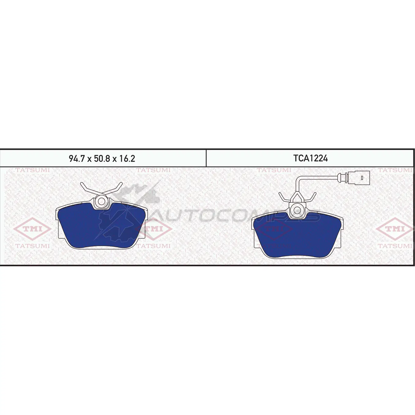 Колодки тормозные дисковые задние TATSUMI TCA1224 HX MR5 1439828986