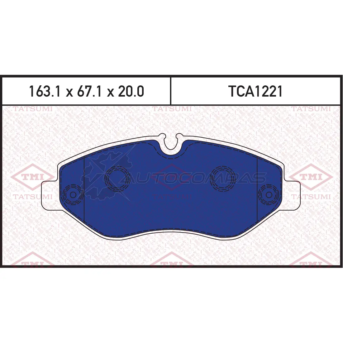 Колодки тормозные дисковые передние TATSUMI TCA1221 1439828983 NRG ED2