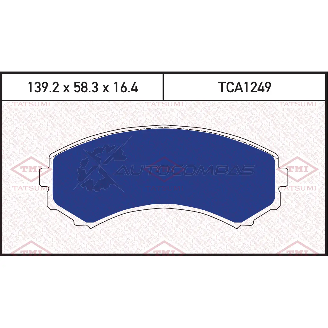 Колодки тормозные дисковые передние TATSUMI VJ5 7002 1439835513 TCA1249