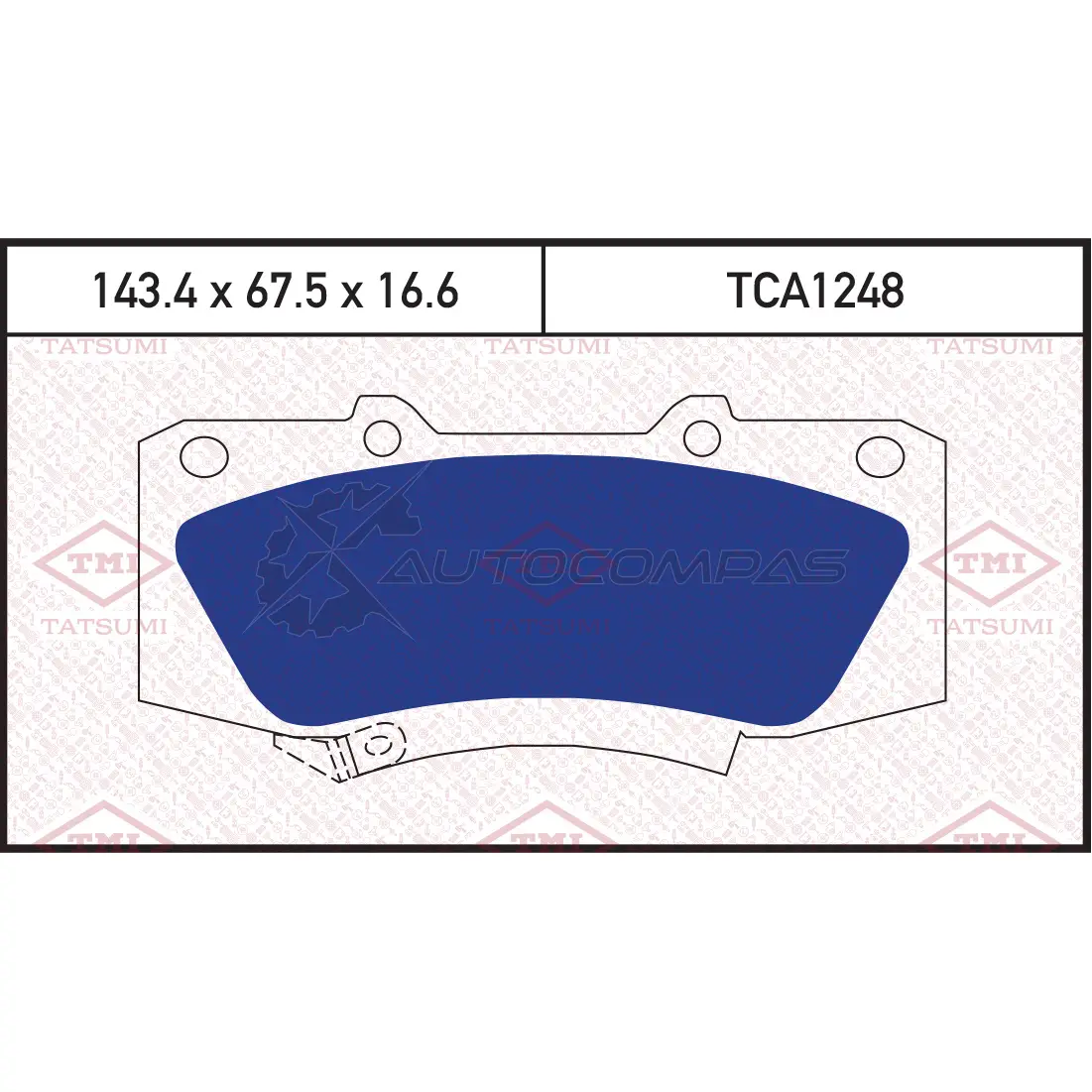 Колодки тормозные дисковые передние TATSUMI 101QN I TCA1248 1439831421 изображение 0