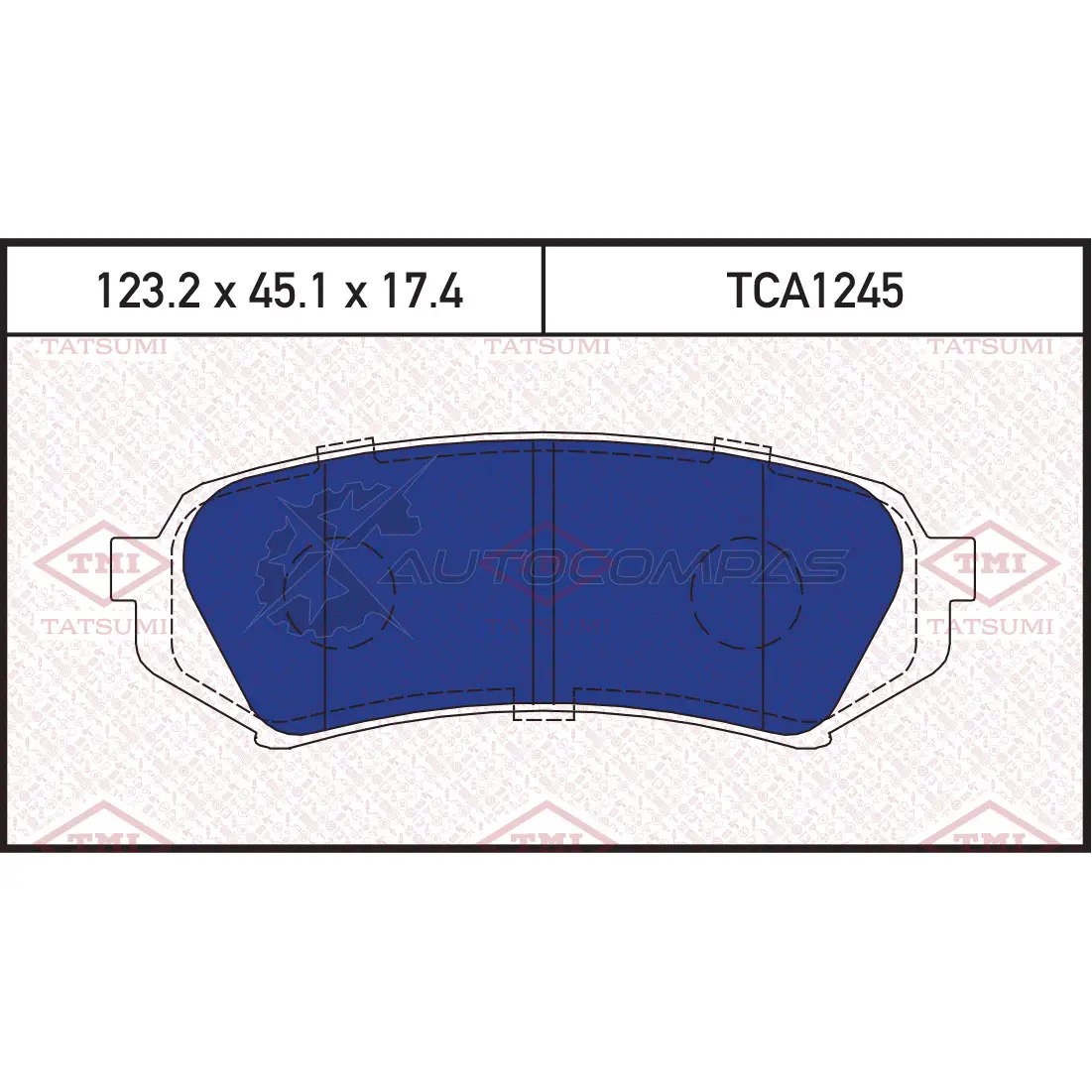 Колодки тормозные дисковые задние TATSUMI AUSD 0AF 1439831418 TCA1245 изображение 0