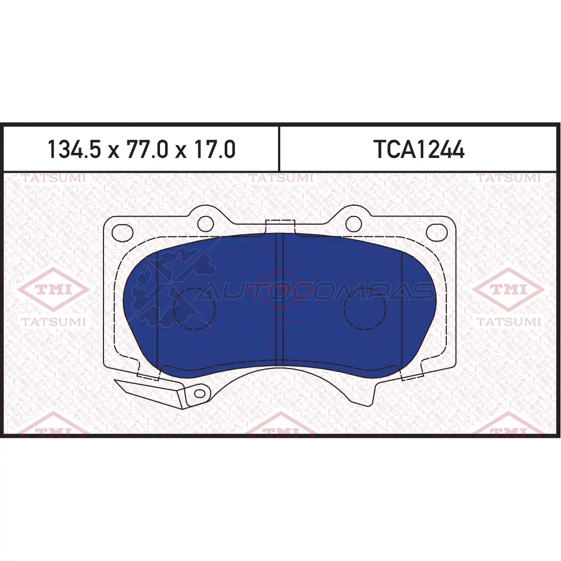 Колодки тормозные дисковые передние TATSUMI 1HSW CE 1439831417 TCA1244 изображение 0