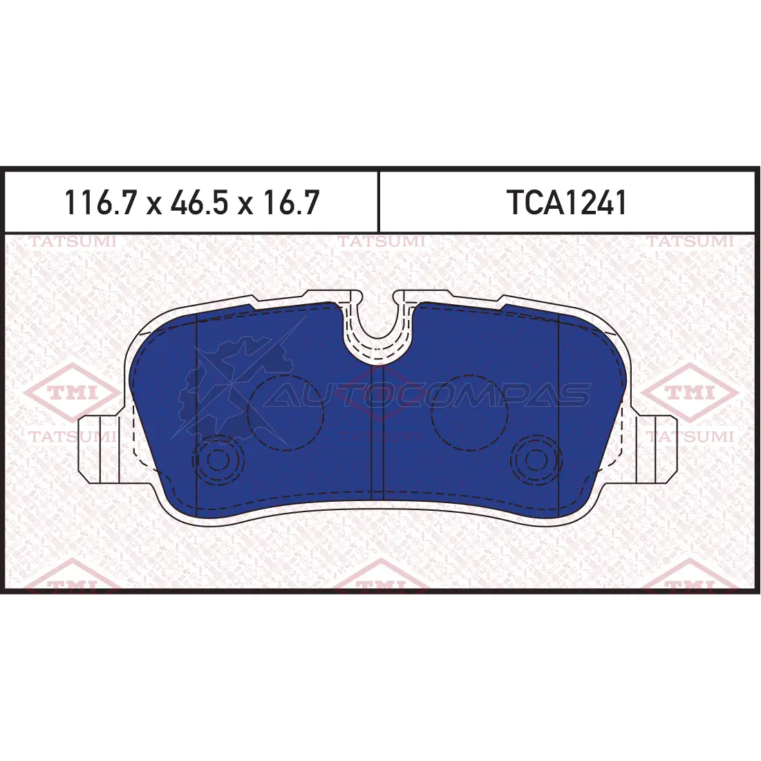 Колодки тормозные дисковые задние TATSUMI TCA1241 1439838591 Q69T2 I