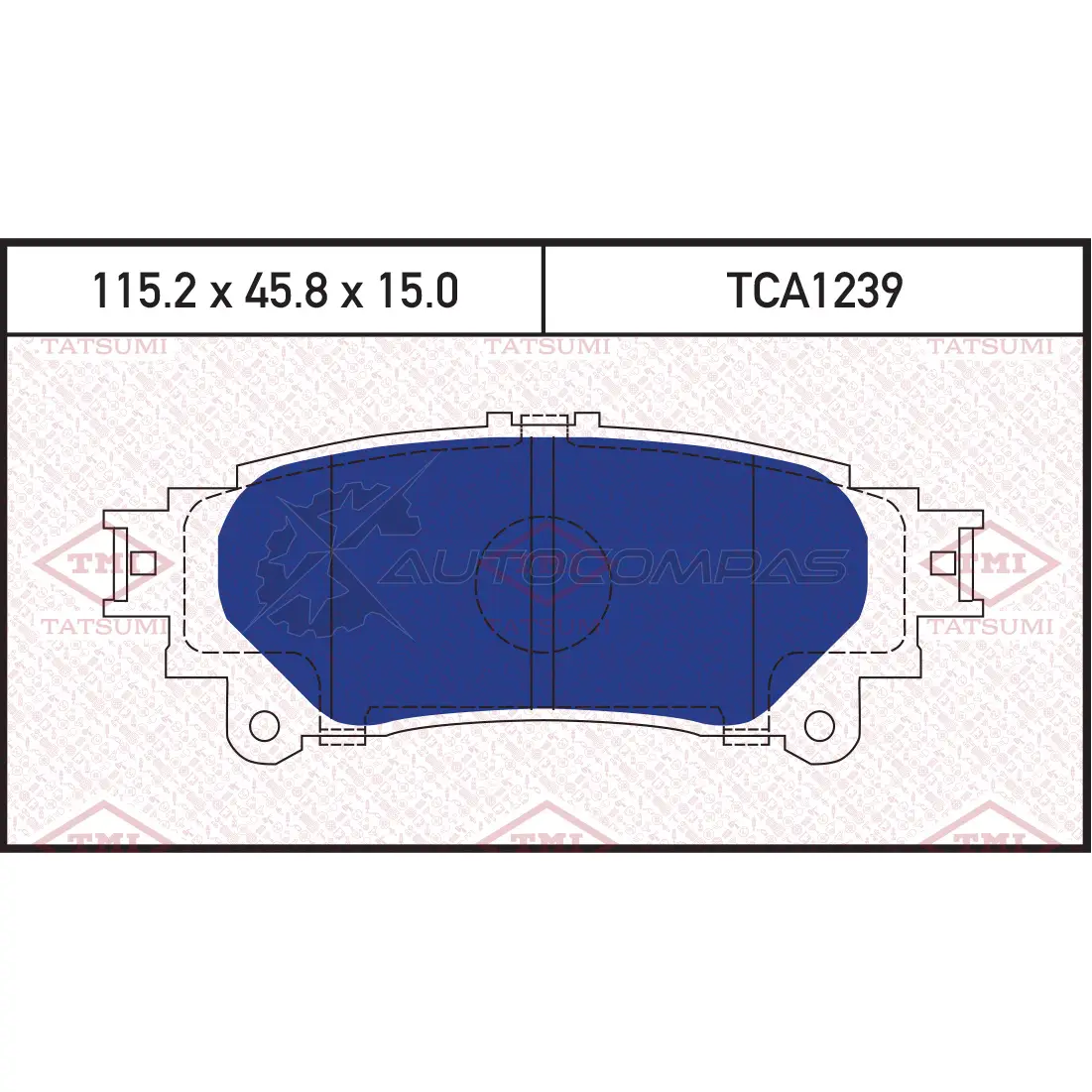 Колодки тормозные дисковые задние TATSUMI 1439831415 GN BC6 TCA1239 изображение 0