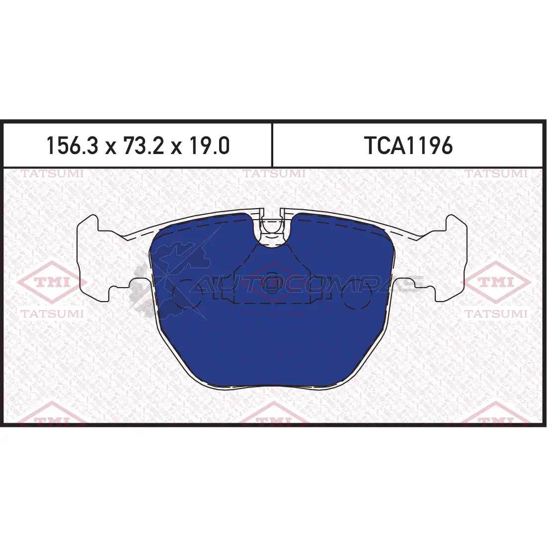 Колодки тормозные дисковые передние TATSUMI 1Y3 MHE TCA1196 1439843192