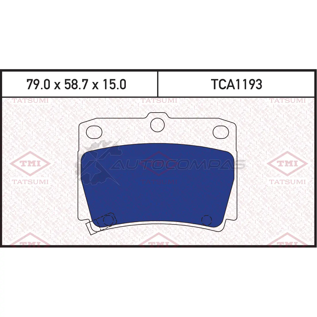Колодки тормозные дисковые задние TATSUMI U763 LV 1439836714 TCA1193