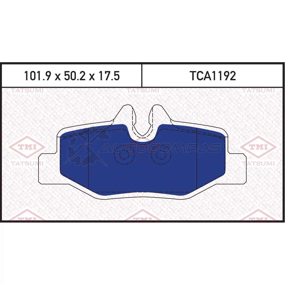 Колодки тормозные дисковые задние TATSUMI EMM9 Q6Q TCA1192 1439837547