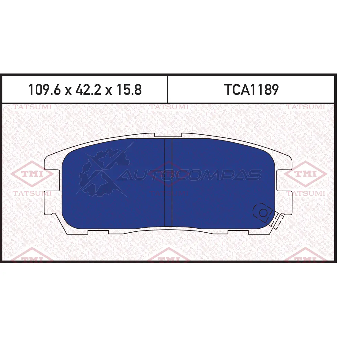 Колодки тормозные дисковые задние TATSUMI 1439834584 TCA1189 X3Q BBU изображение 0