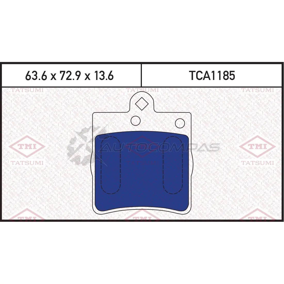 Колодки тормозные дисковые задние TATSUMI TCA1185 1439837546 J5 19D изображение 0