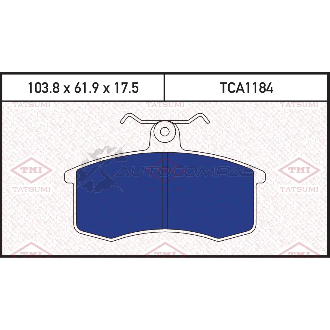 Колодки тормозные дисковые передние TATSUMI OT6 Q4 1439835511 TCA1184