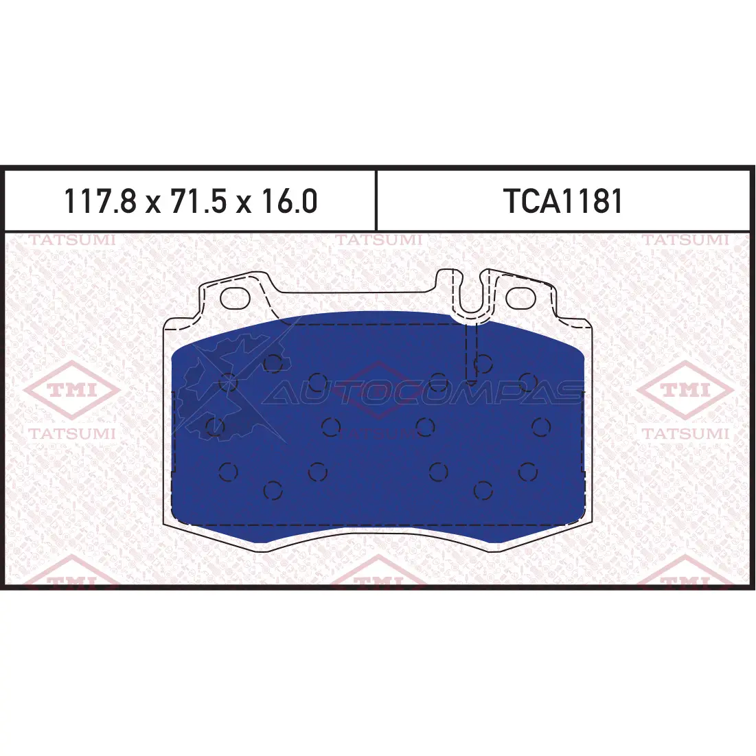 Колодки тормозные дисковые передние TATSUMI TY 6M9Z TCA1181 1439837544 изображение 0