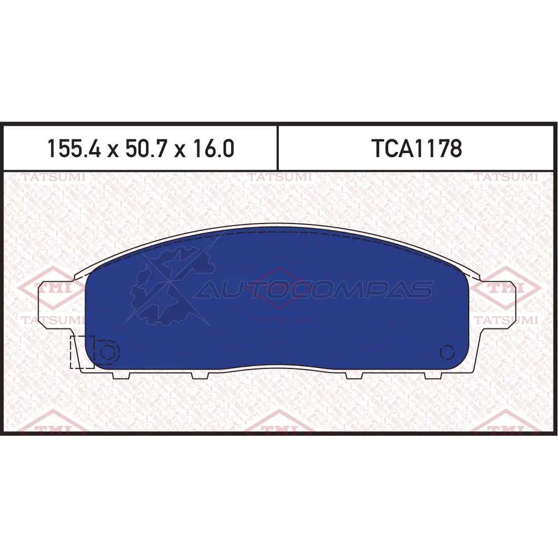 Колодки тормозные дисковые передние TATSUMI 5 PI44X TCA1178 1439834010 изображение 0