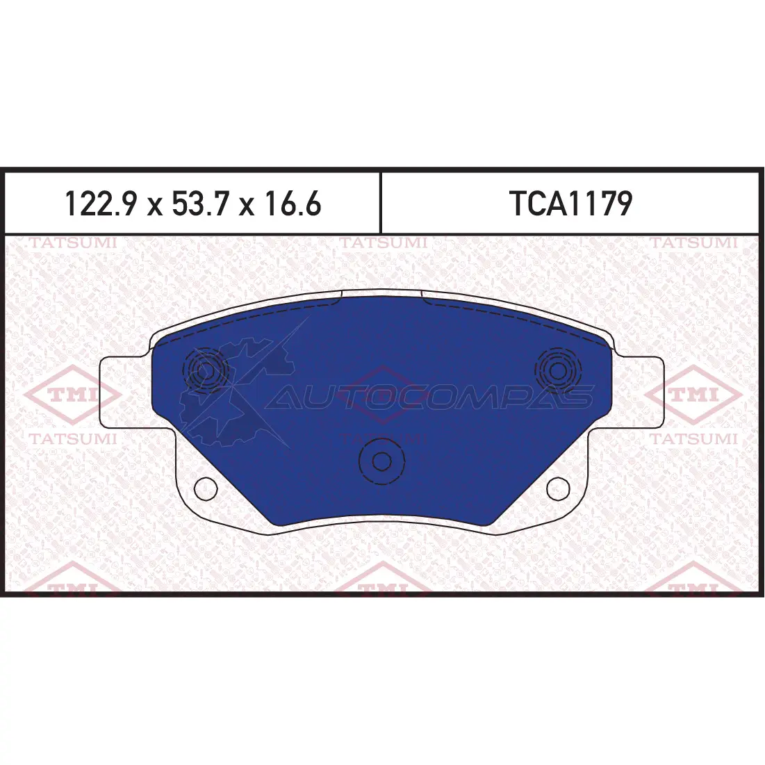 Колодки тормозные дисковые задние TATSUMI 5Q9 HKI TCA1179 1439842087