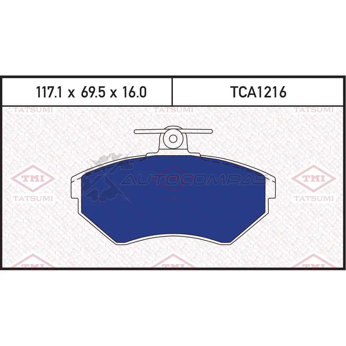 Колодки тормозные дисковые передние TATSUMI Z 292J5 1439828981 TCA1216 изображение 0