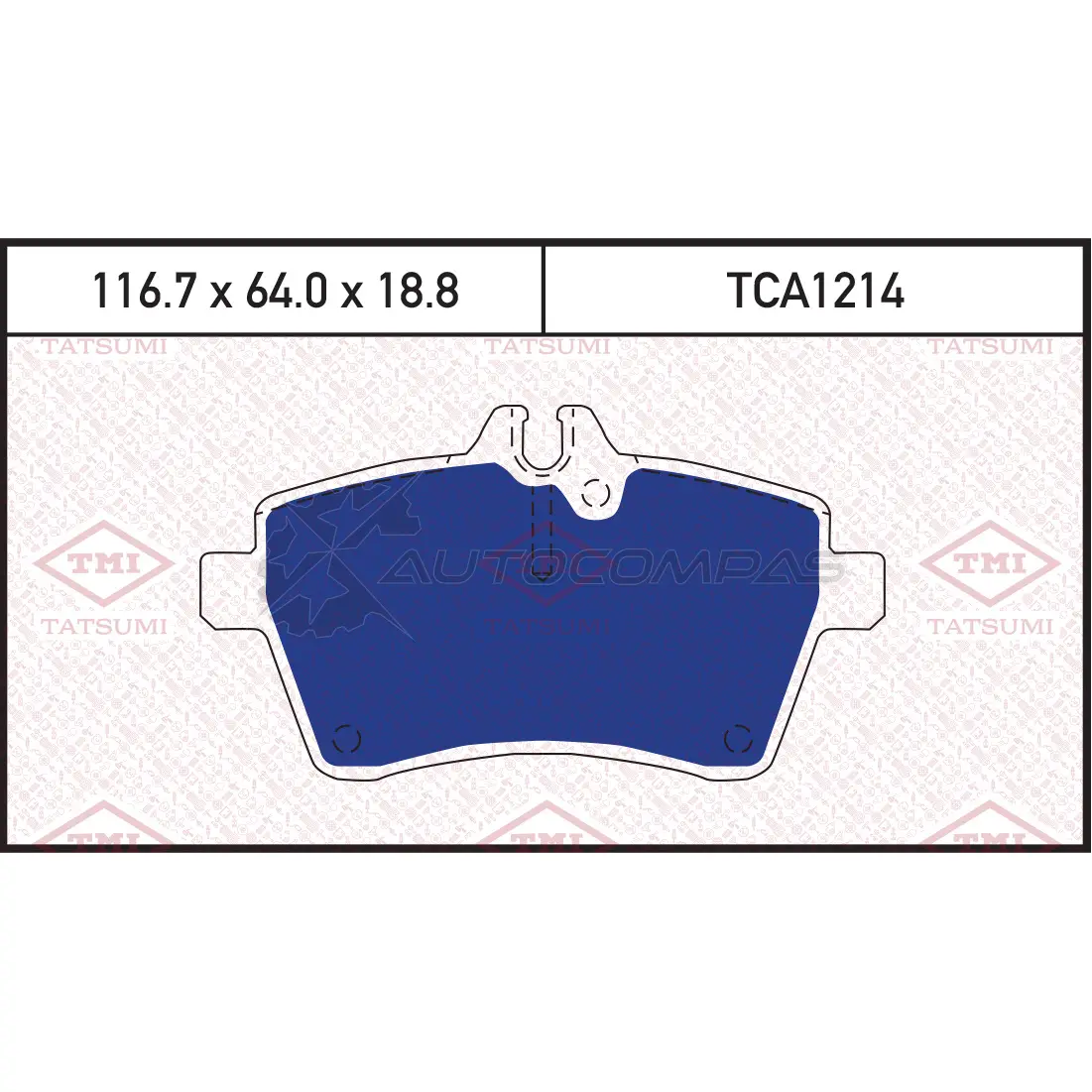 Колодки тормозные дисковые передние TATSUMI 772DK R TCA1214 1439837550 изображение 0