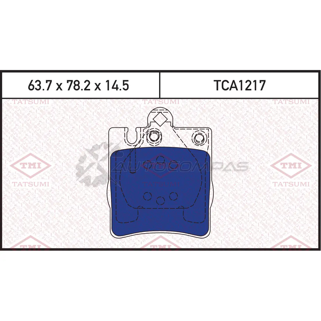 Колодки тормозные дисковые задние TATSUMI TCA1217 1439837551 M5 8BB1