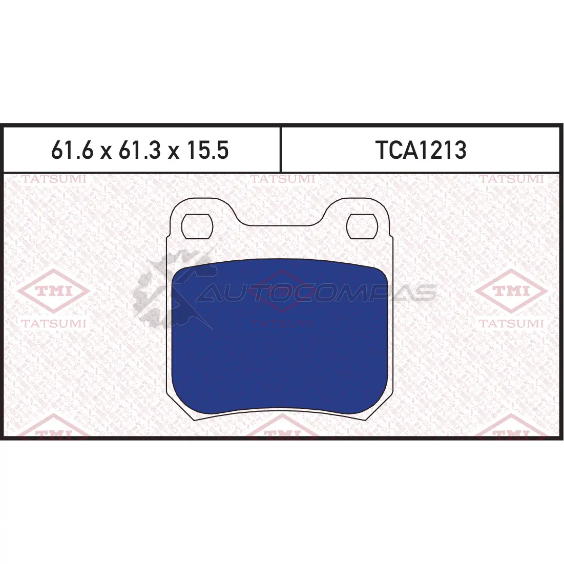 Колодки тормозные дисковые задние TATSUMI 1439834587 TCA1213 M6 916 изображение 0