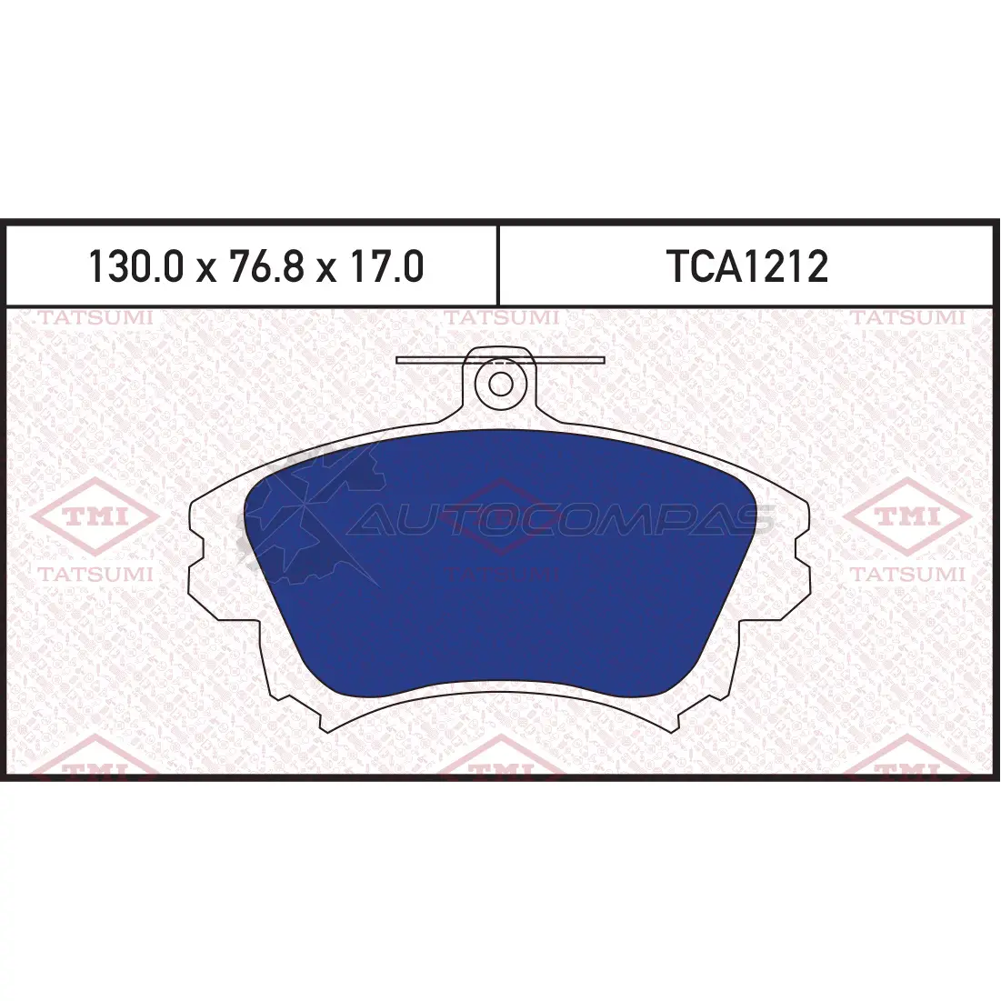 Колодки тормозные дисковые передние TATSUMI IWSR MB4 1439827663 TCA1212 изображение 0