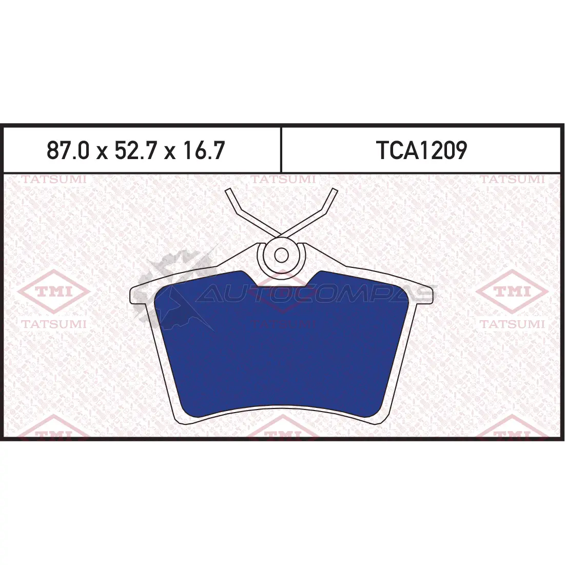 Колодки тормозные дисковые задние TATSUMI TCA1209 1439842650 CH90 4M
