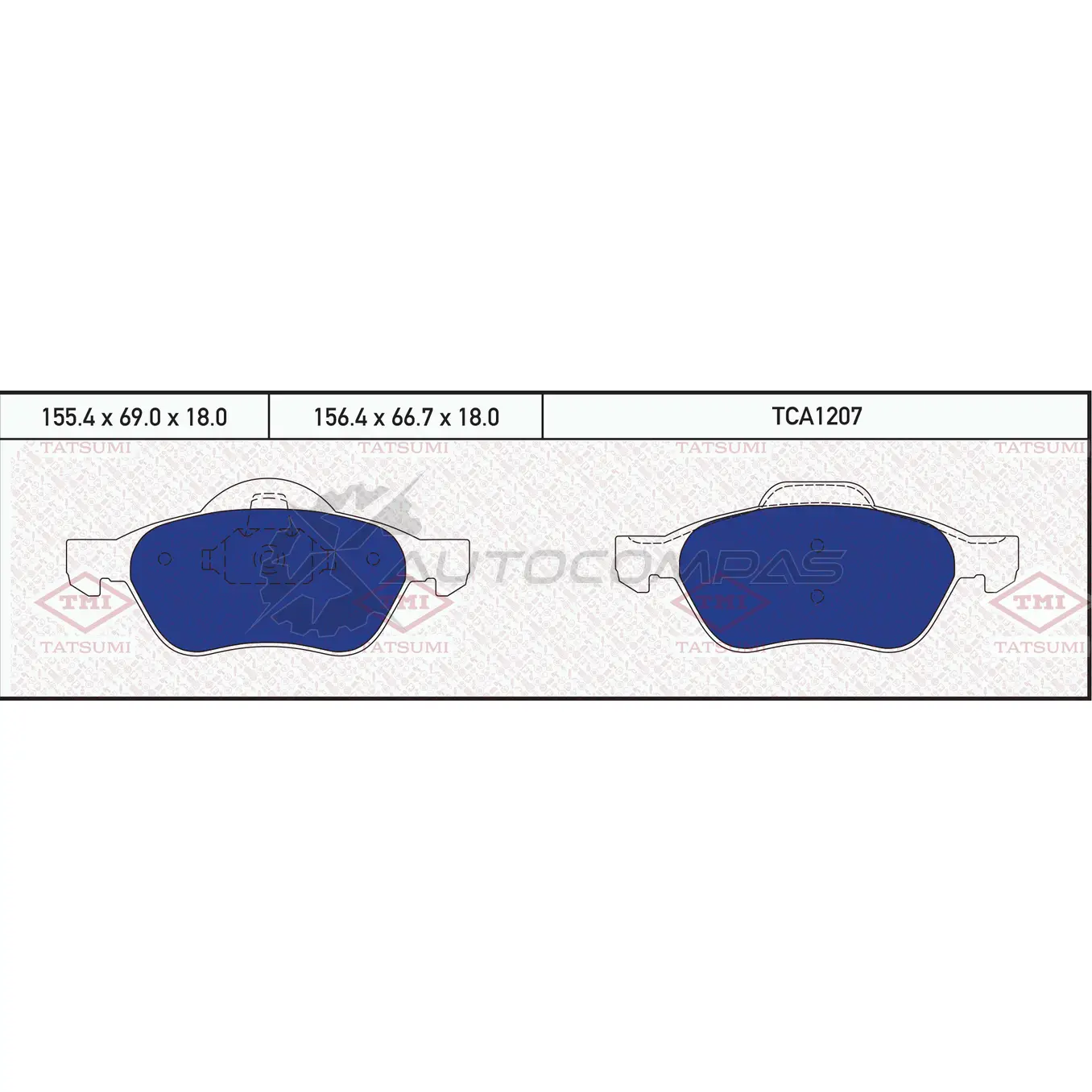 Колодки тормозные дисковые передние TATSUMI ST 71G TCA1207 1439833699 изображение 0