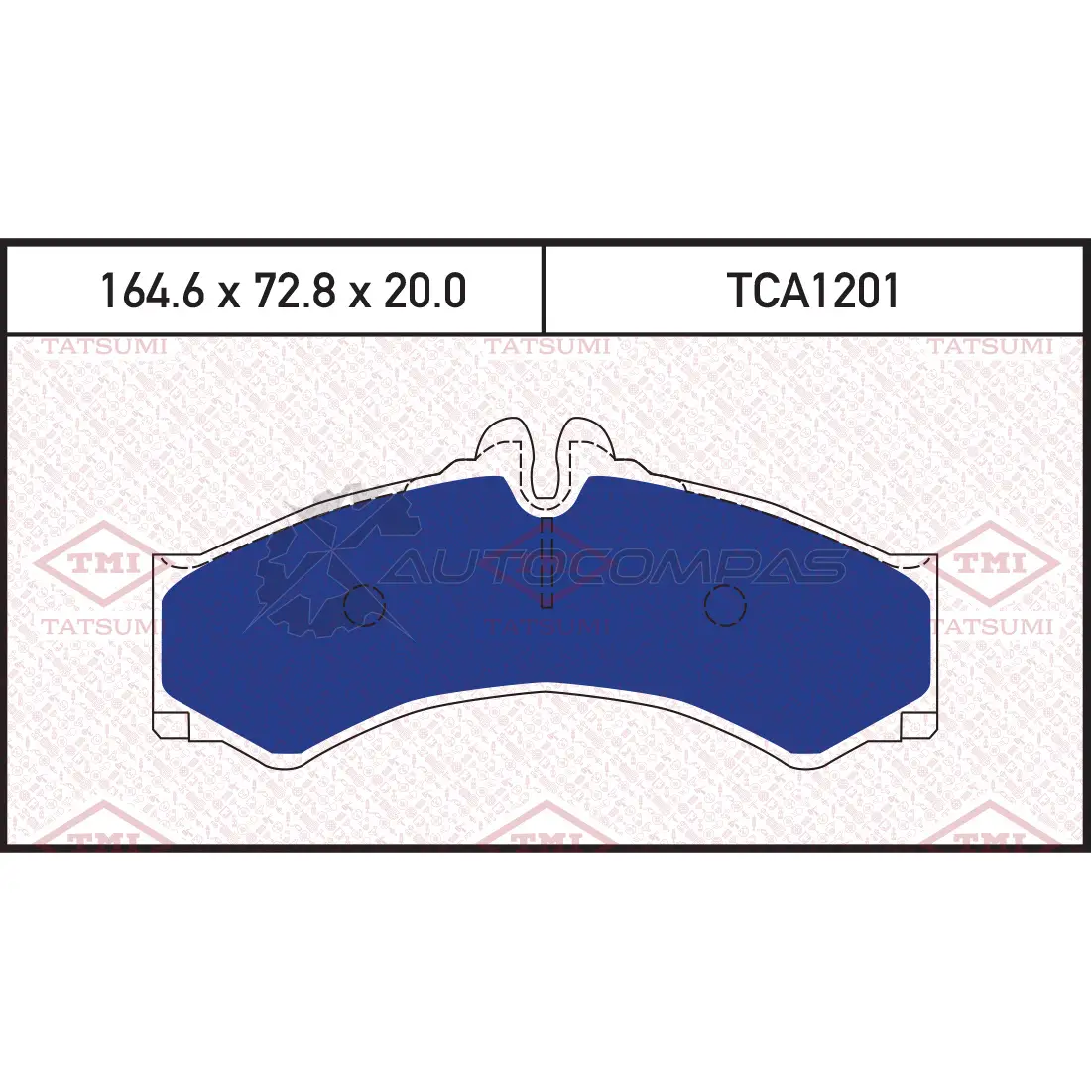 Колодки тормозные дисковые передние TATSUMI 1439828977 TCA1201 57U YR