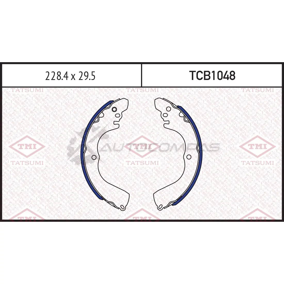 Колодки тормозные барабанные TATSUMI TCB1048 1439836720 YCUQV H8