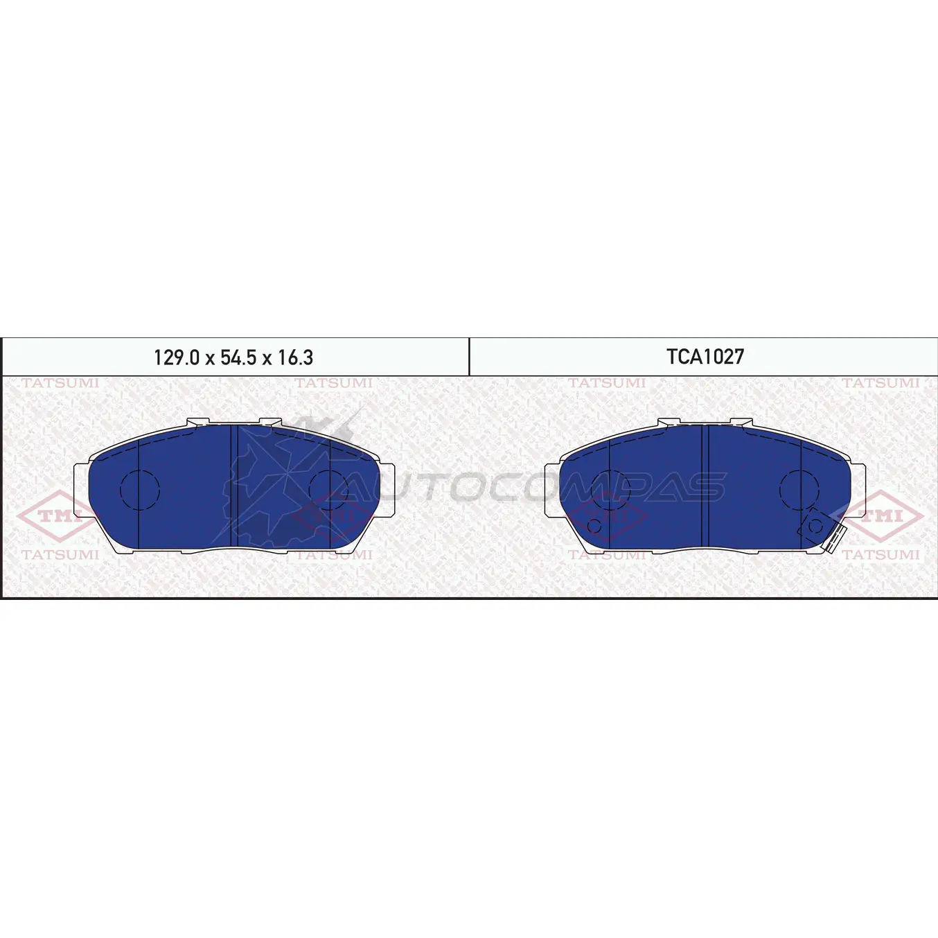 Колодки тормозные дисковые передние TATSUMI S QAZ4J TCA1027 1439835500 изображение 0