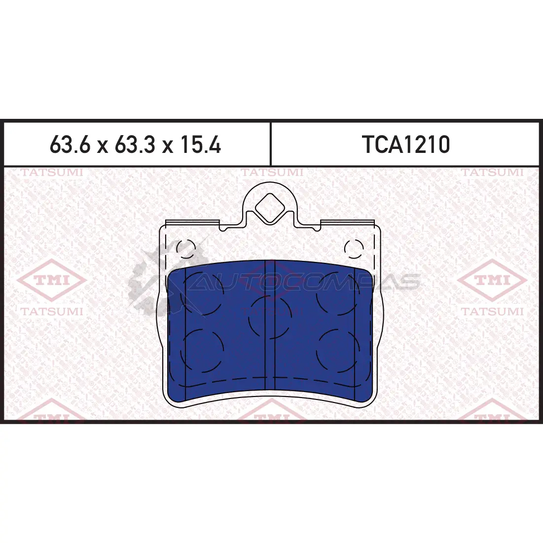 Колодки тормозные дисковые задние TATSUMI 1439837549 E4XA RU TCA1210 изображение 0