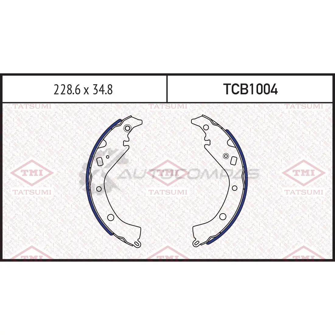 Колодки тормозные барабанные TATSUMI 1439831425 TCB1004 T4 WMJX2