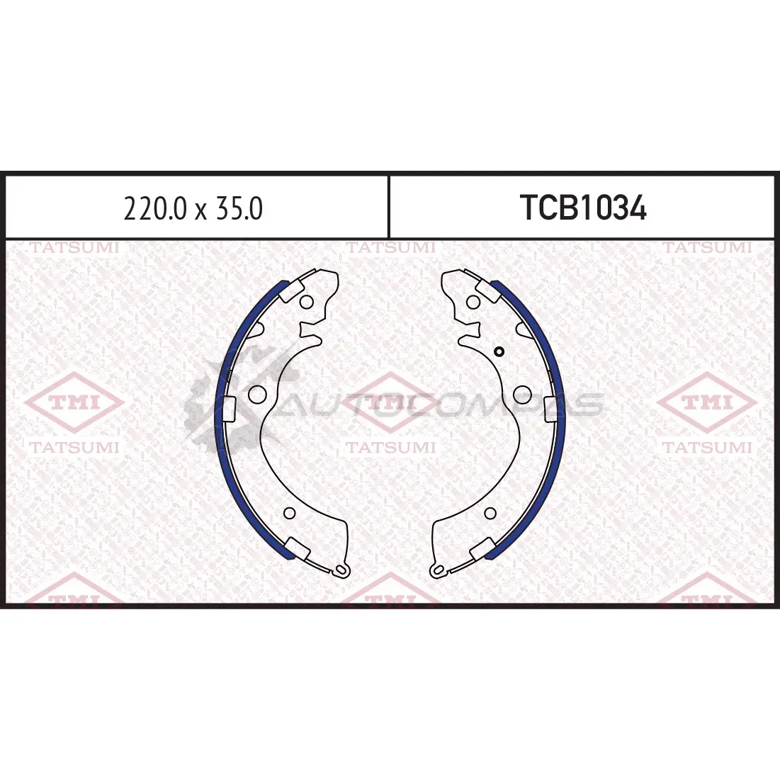 Колодки тормозные барабанные TATSUMI TCB1034 1439833115 UOYVX S