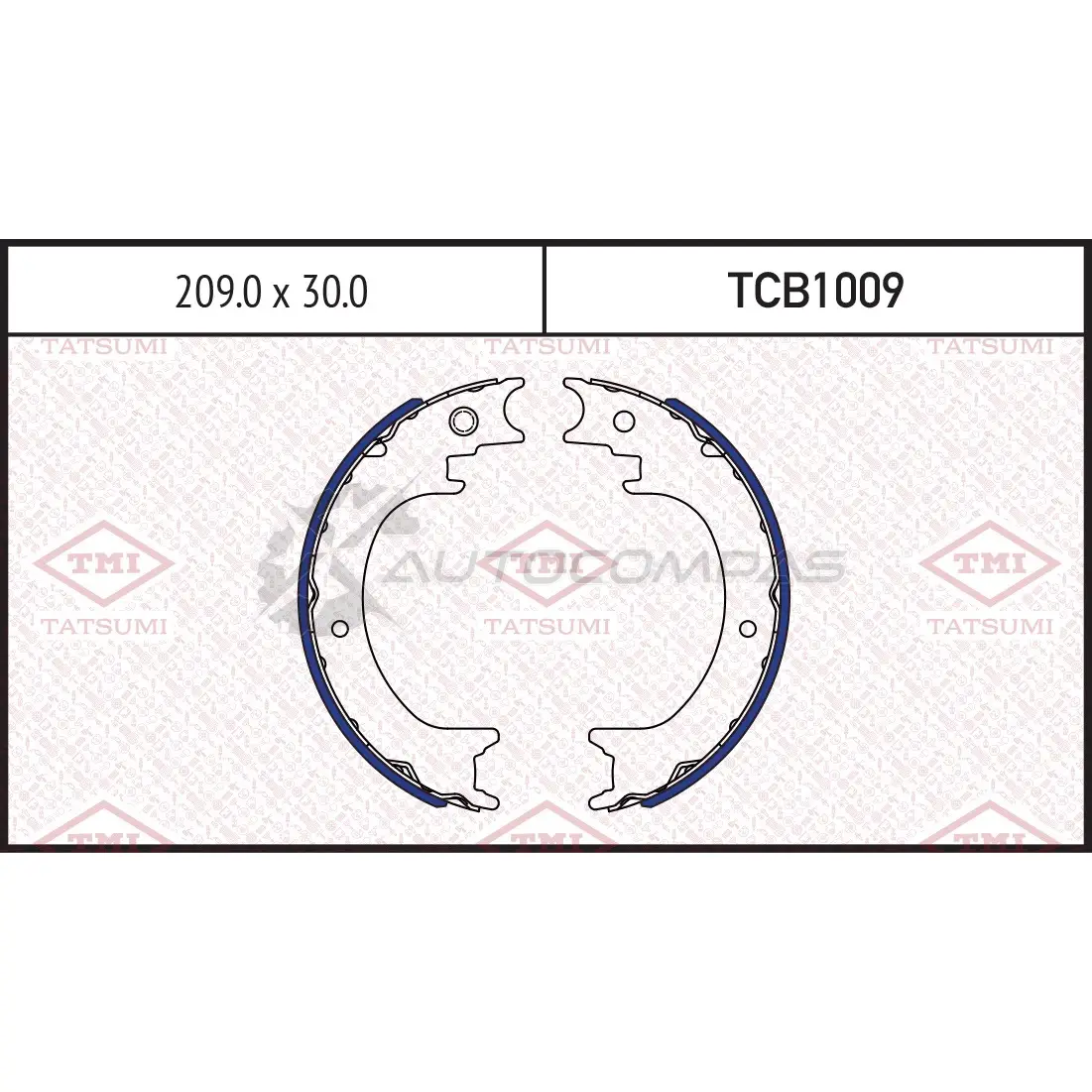 Колодки тормозные барабанные TATSUMI JA XMT 1439836715 TCB1009