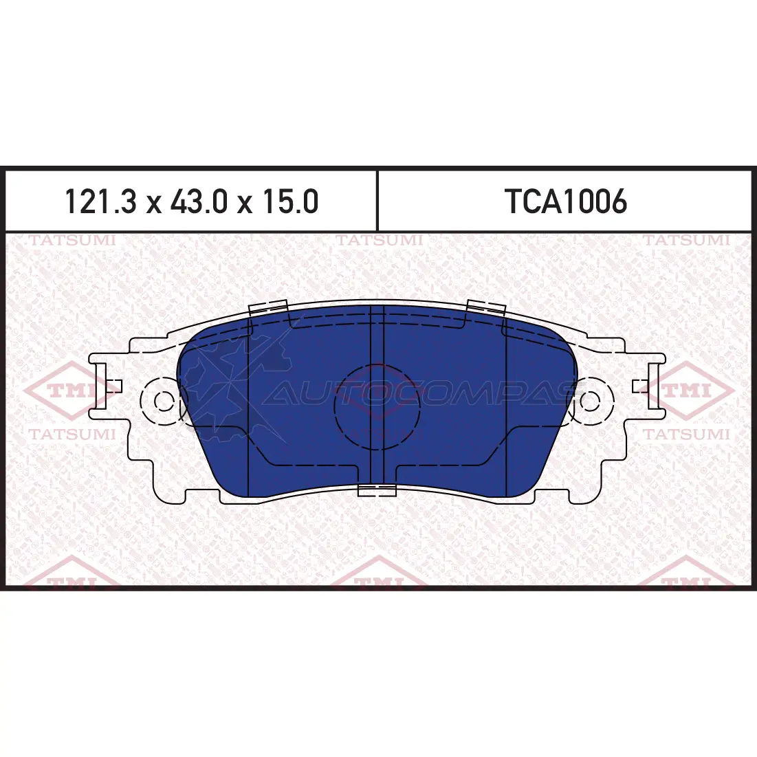 Колодки тормозные дисковые задние TATSUMI 1439831366 TCA1006 U XP0QI