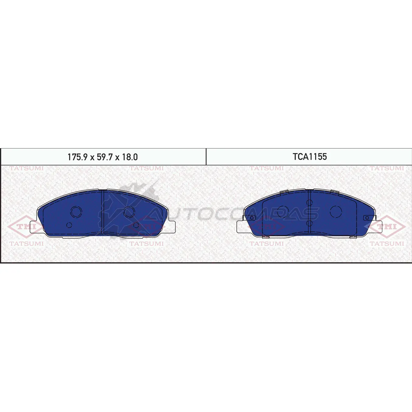 Колодки тормозные дисковые передние TATSUMI TCA1155 T0Q3 U 1439841740