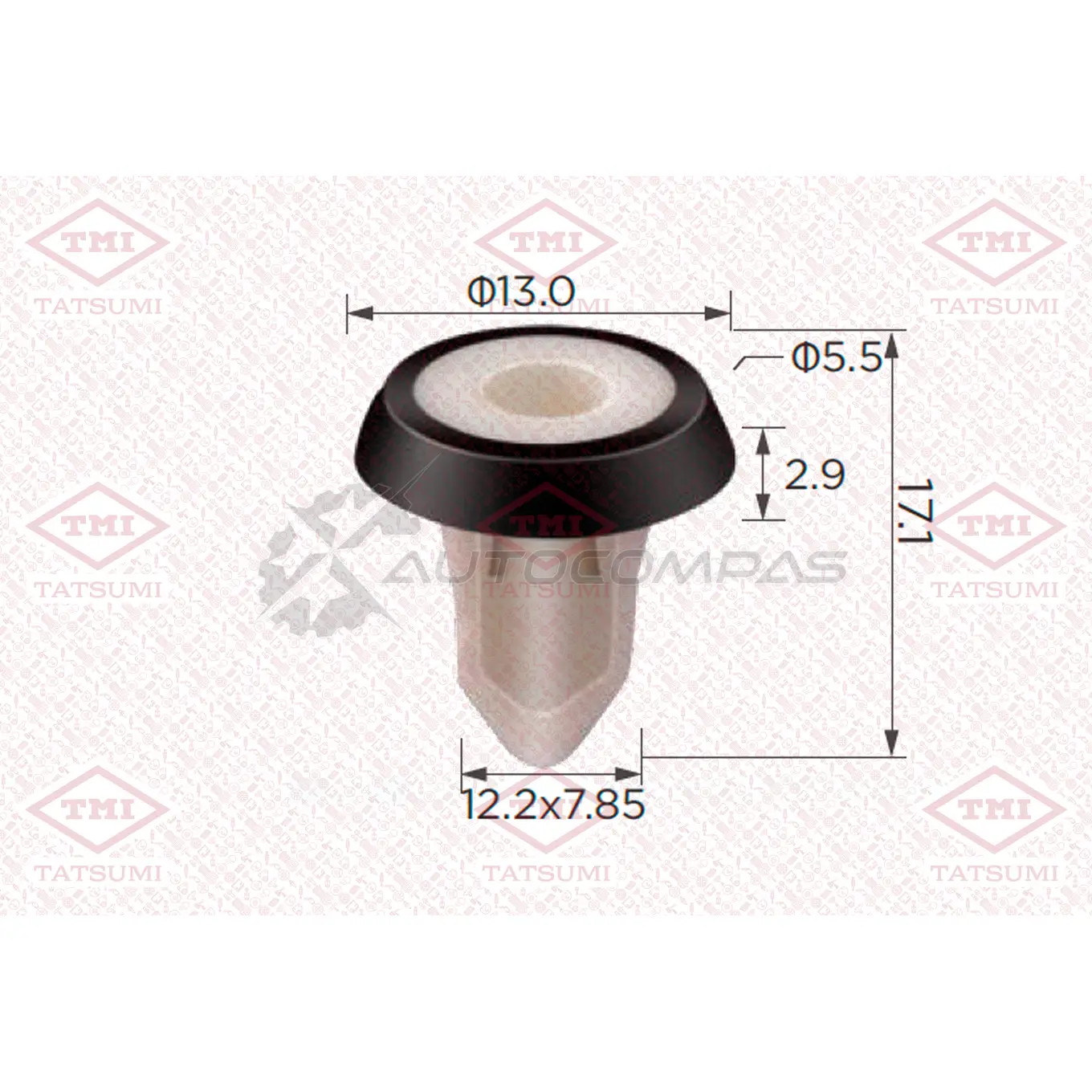 Клипса автомобильная [по 10 штук] TATSUMI TR7N Q TJB1672 1441224841