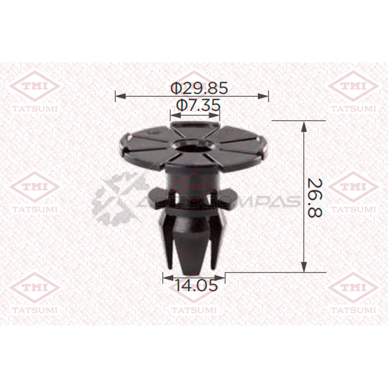 Клипса автомобильная [по 10 штук] TATSUMI TJB1600 1441224851 UI7 4K