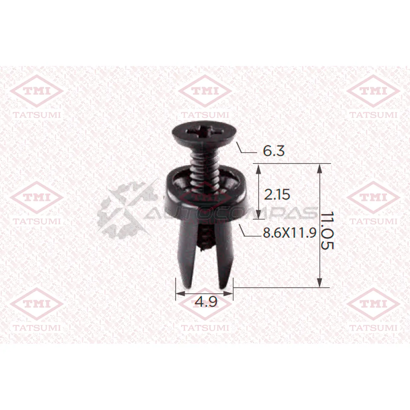 Клипса автомобильная [по 10 штук] TATSUMI KD 7JN TJB1663 1441224950