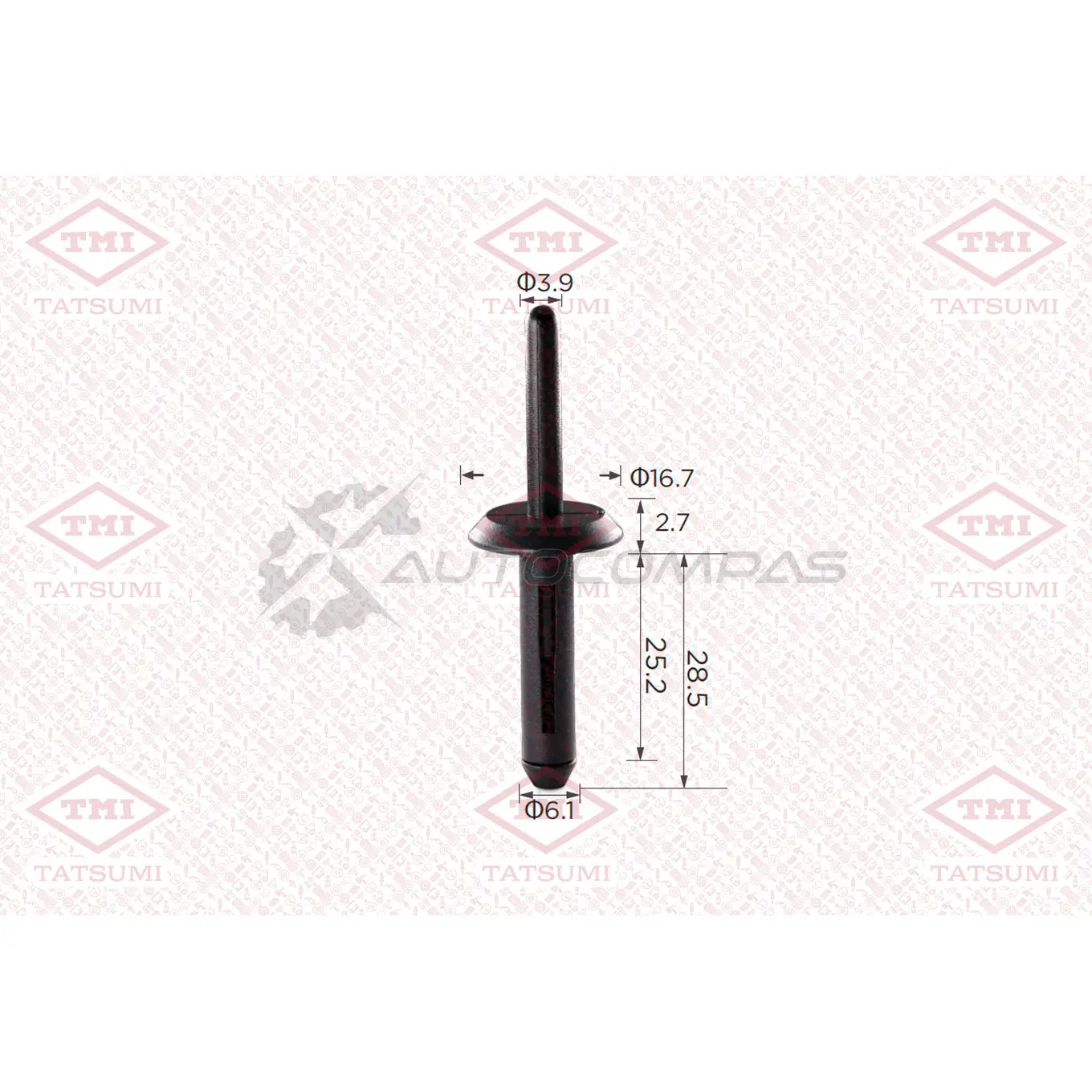 Клипса автомобильная [по 10 штук] TATSUMI SQI N5 1441224995 TJB1516