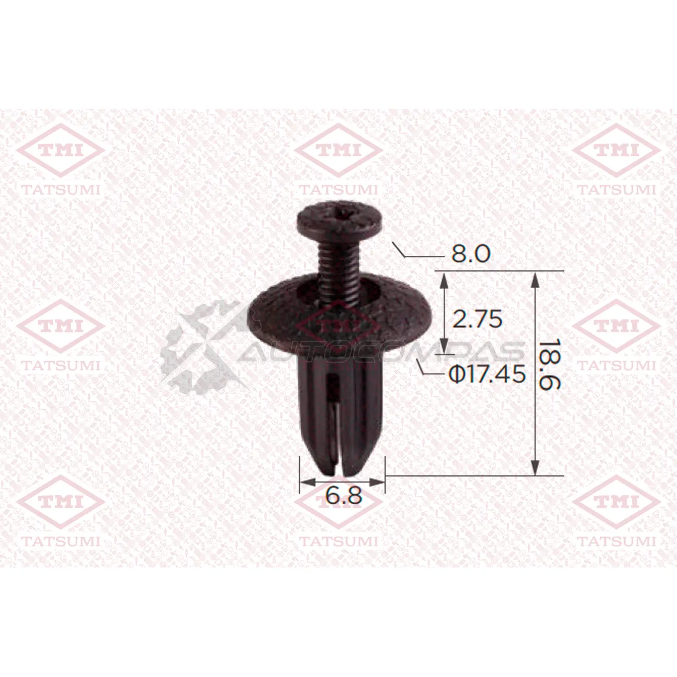 Клипса автомобильная [по 10 штук] TATSUMI 7B JT6 TJB1738 1441225072