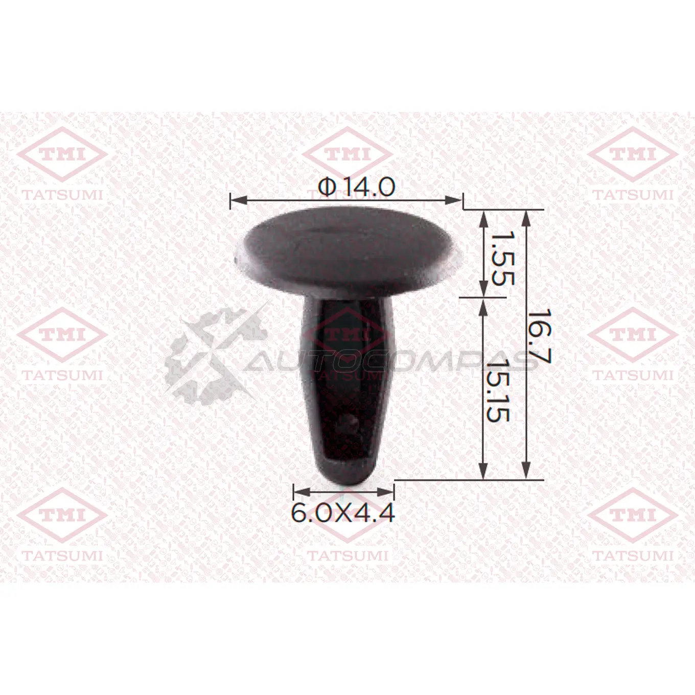 Клипса автомобильная [по 10 штук] TATSUMI Y6 0A0D3 1441225160 TJB1746